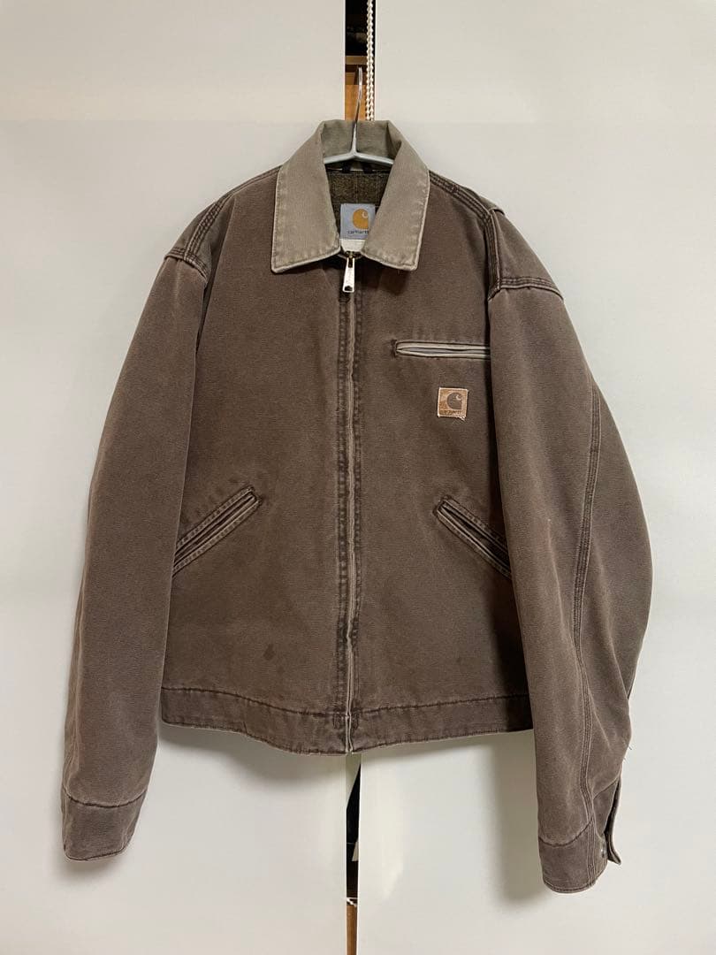 Carhartt デトロイトジャケット ブラウン vintage フェード