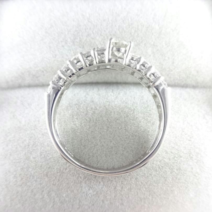 【さち様】1.00ct　ダイヤモンド　ダブルハーフエタニティ　リング　プラチナ