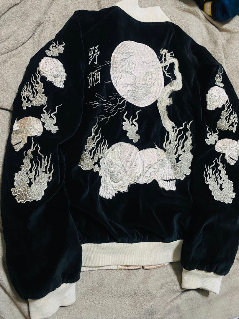 Back Street Crawler 日本　限定　スカジャン スカル　別珍