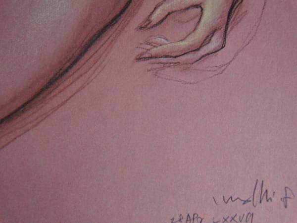 古沢　岩美、デッサン　Ｍ、希少な額装用画集より、新品額装付、状態良好