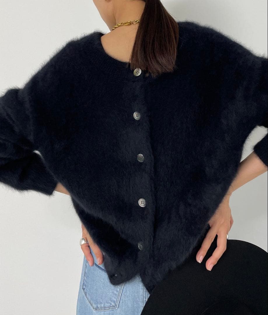 loungedress ラウンジドレスFURカシミヤ　2wayニットカーデ