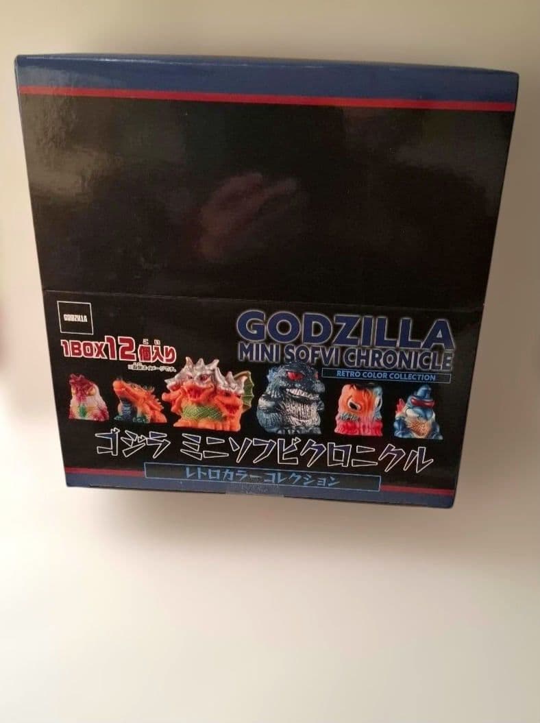 ブルマァク　ゴジラミニソフビクロニクル レトロカラー　12ヶ入り　未開封新品 1月16日(金)11時より大ブルマァク展にて先行販売開始】【PLEX】ゴジラ