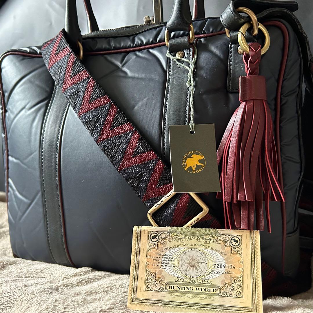 ハンティングワールド ビジネスバッグ ブリーフケース バチュークロス