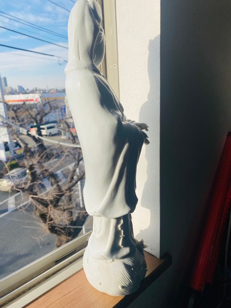 中国美術品、德州窑白瓷、观世音大佛像、超美品、 - メルカリ