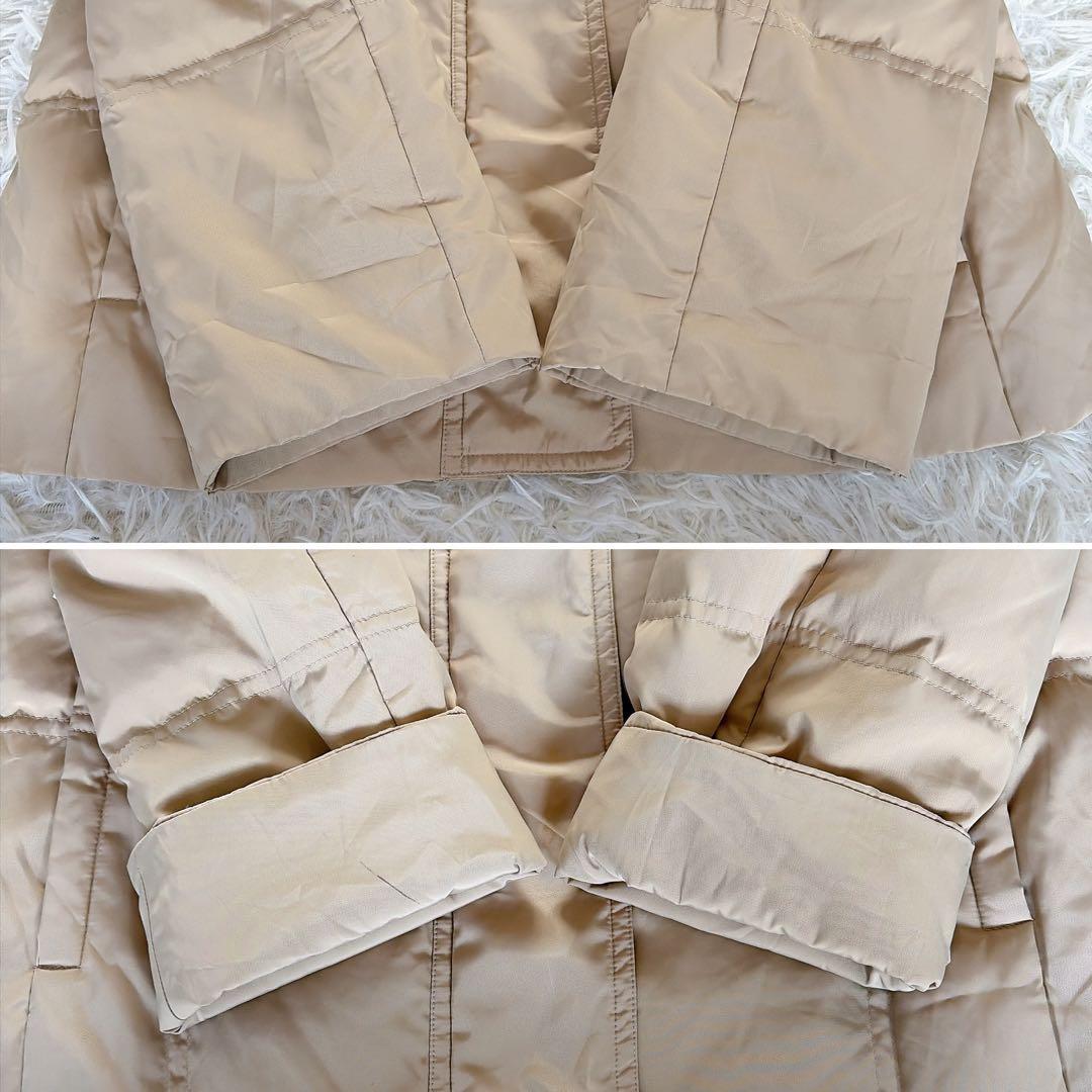 バーバリーロンドン】ファーフード3WAYダウンコート ベージュノバ