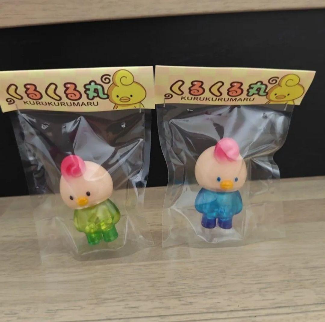 くるくる丸　２体セット　クリームソーダ　ブルーハワイ　ソフビ　130号 新品