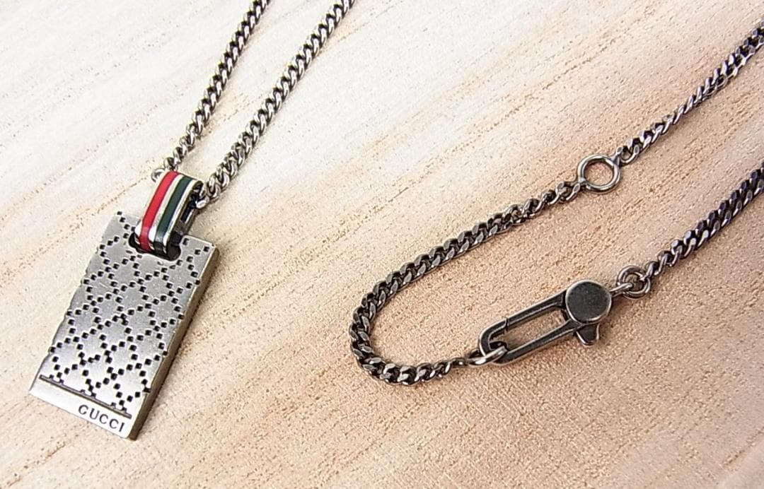 ねぎとろ様用正規品美品GUCCIグッチ ディアマンテ SV925ネックレス男女