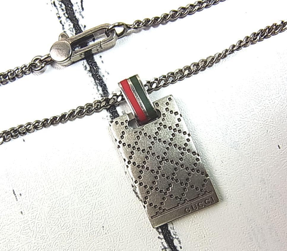 ねぎとろ様用正規品美品GUCCIグッチ ディアマンテ SV925ネックレス男女