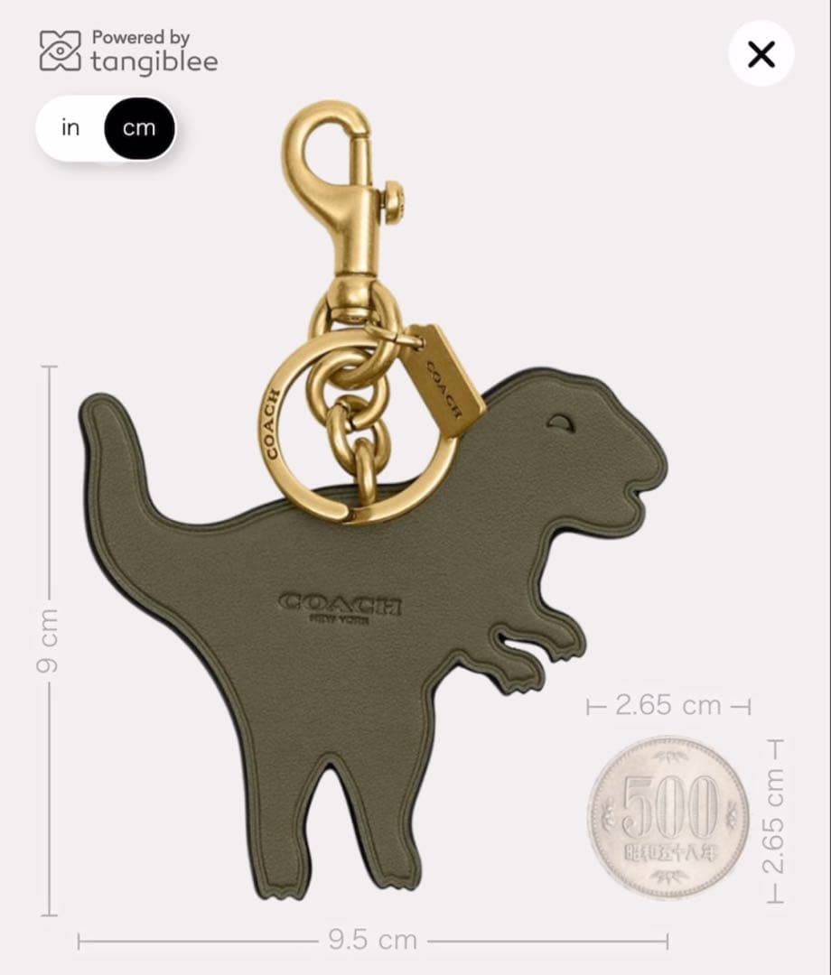 COACH レキシー バッグ チャーム 恐竜型