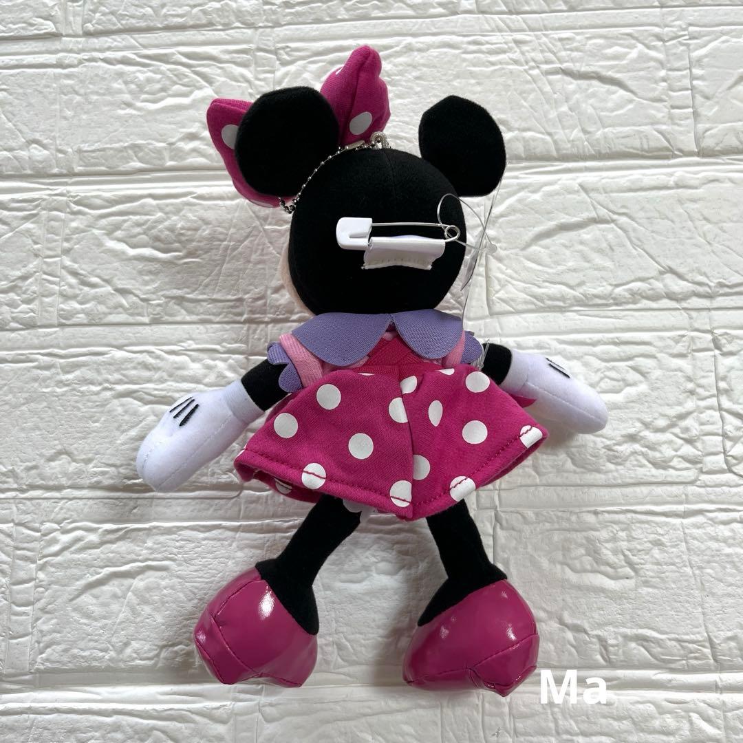 ディズニー ミニー ぬいぐるみバッジ キーホルダー スクバ - メルカリ