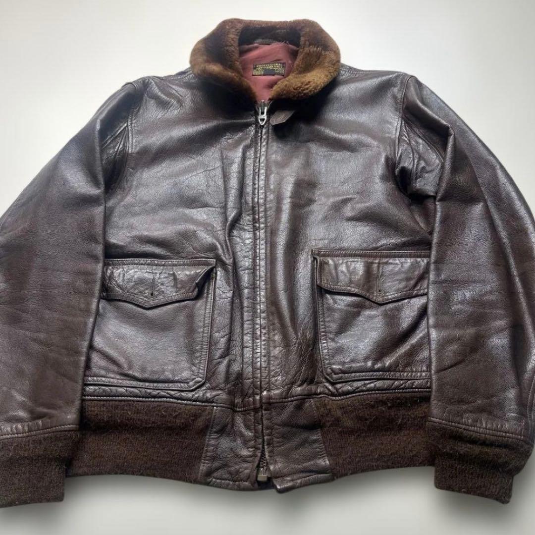 激レア　g1 フライト　レザージャケット　ロケットタロン　黒タグ　50s 60s