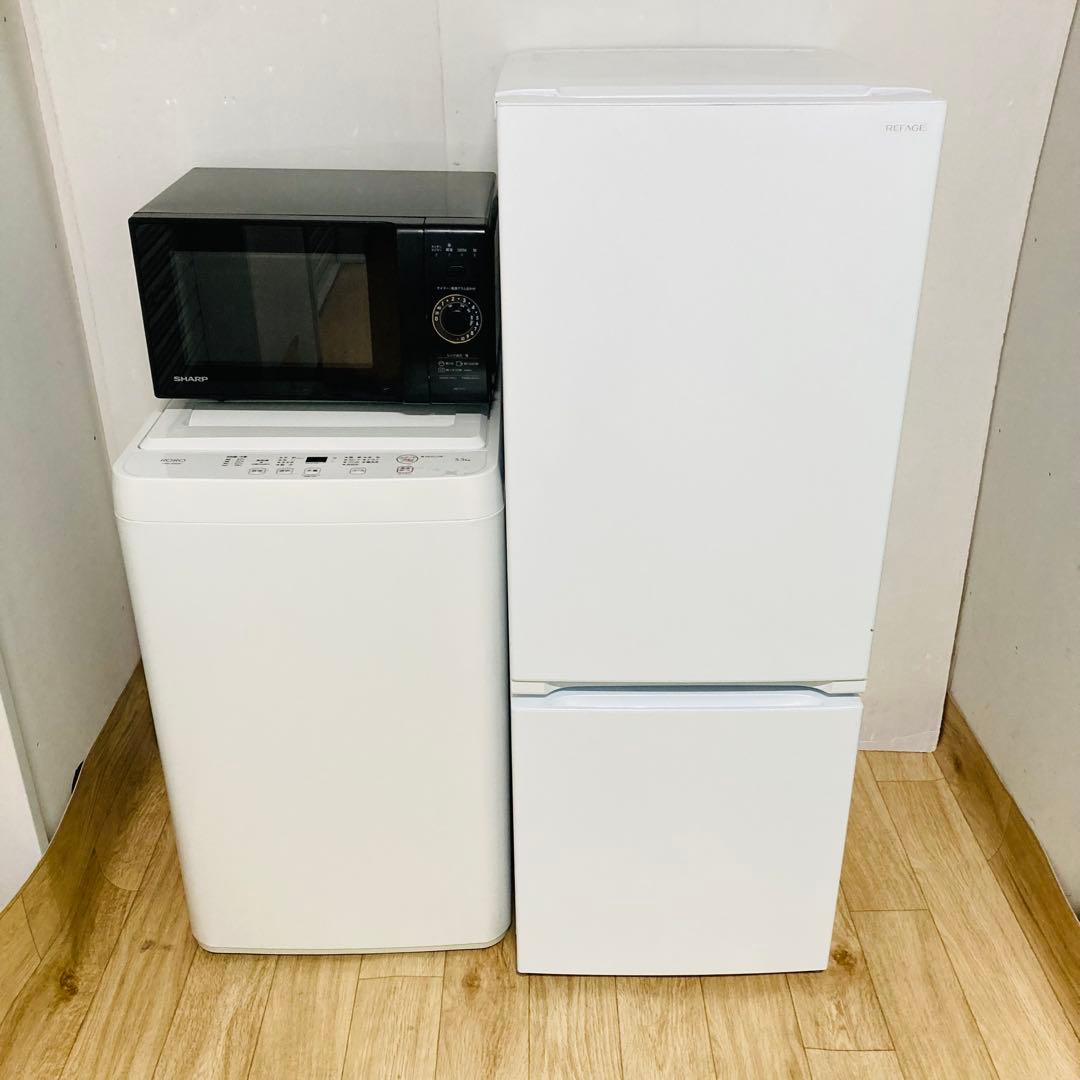 美品高年式ヤマダセレクトシャープ1人暮らし家電セット❗️大阪、大阪近郊配送設置無料