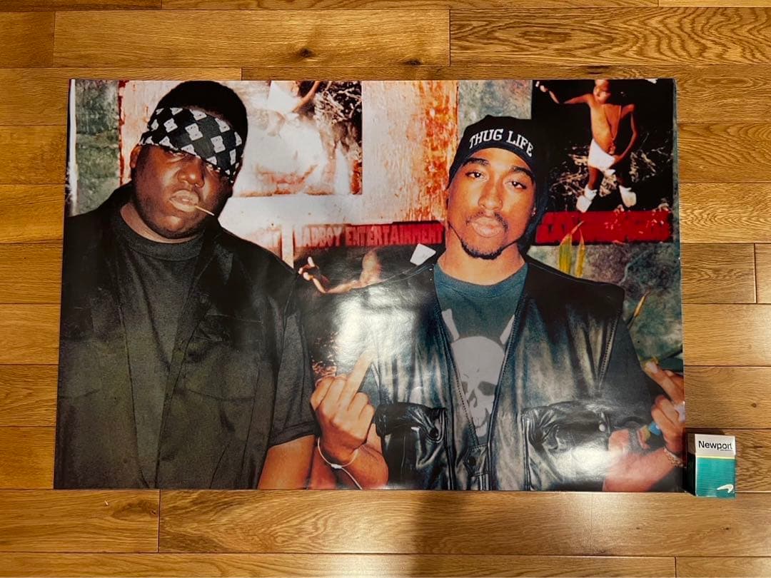 特大☆Biggie 2Pacポスター Tupac(2Pac) Shakur & Biggie Smalls Notorious B.I.G. Vinyl Poster