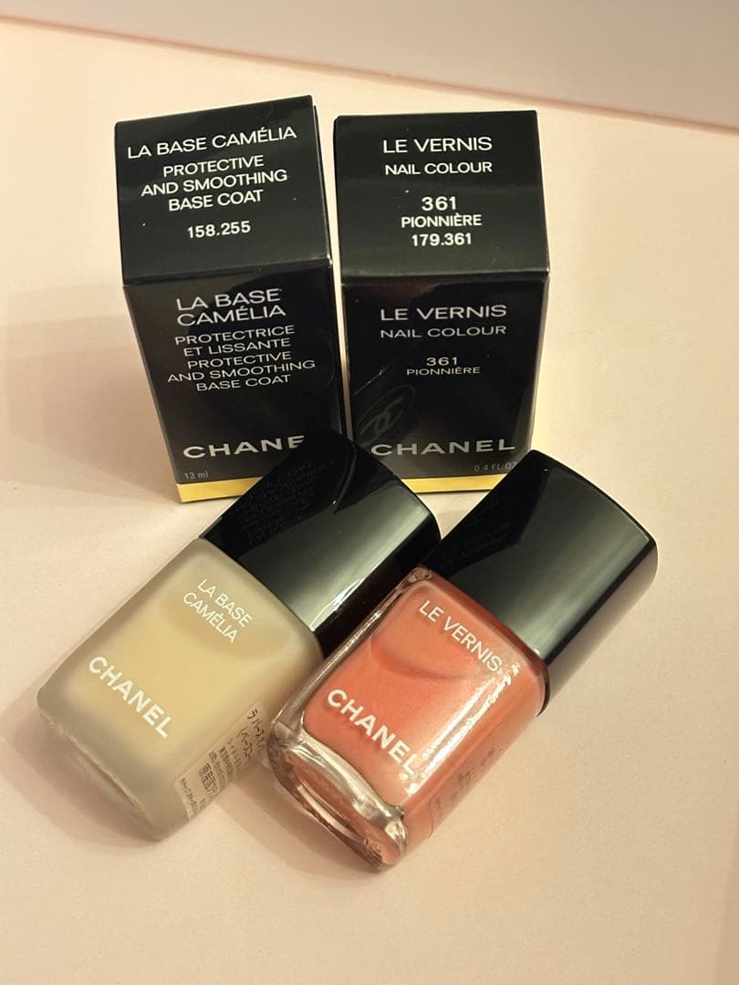 新品シャネル ネイル 限定カラー 361ピンク&ベースコート