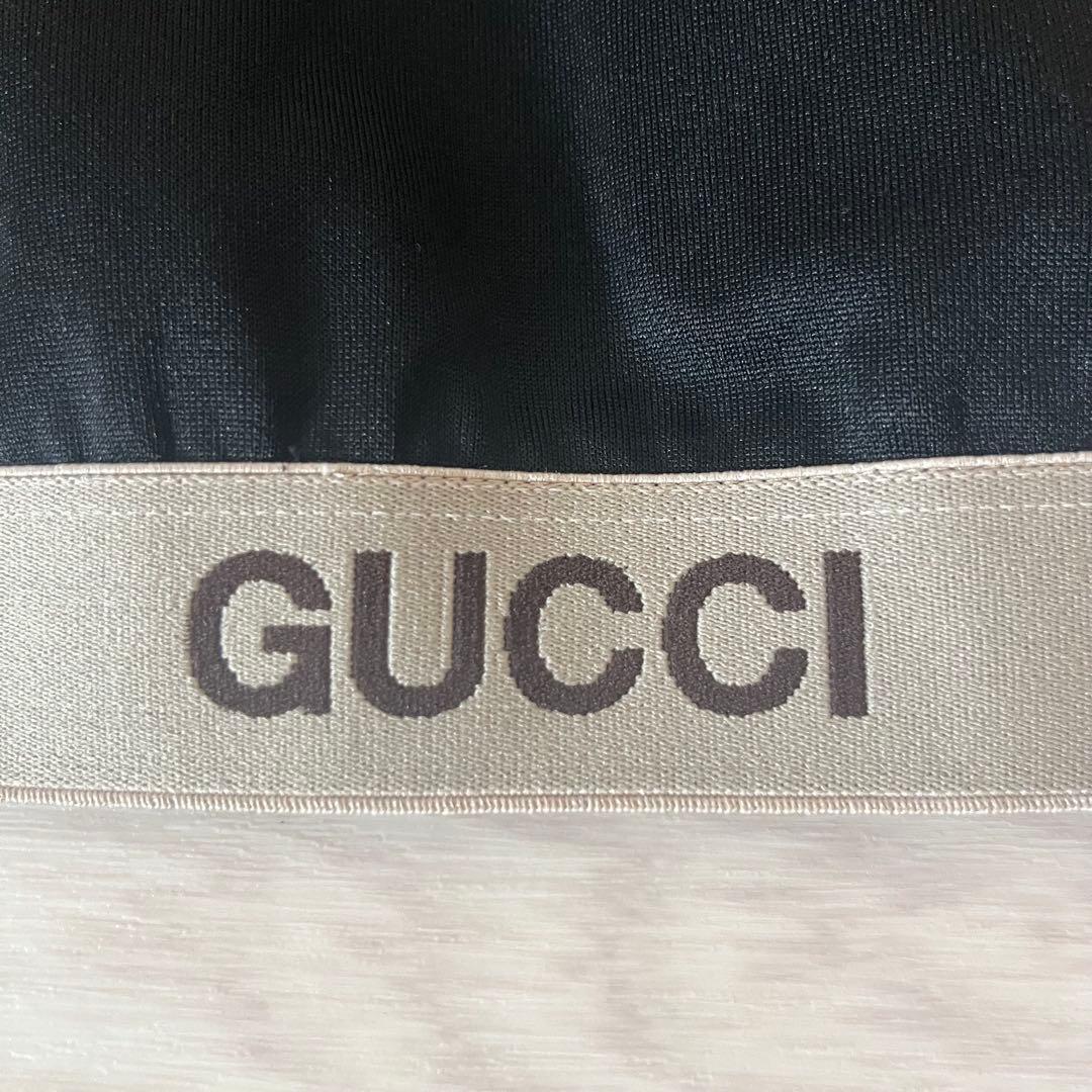 美品 GUCCI ×ノースフェイス スリーブレストップ Lサイズ レディース 黒