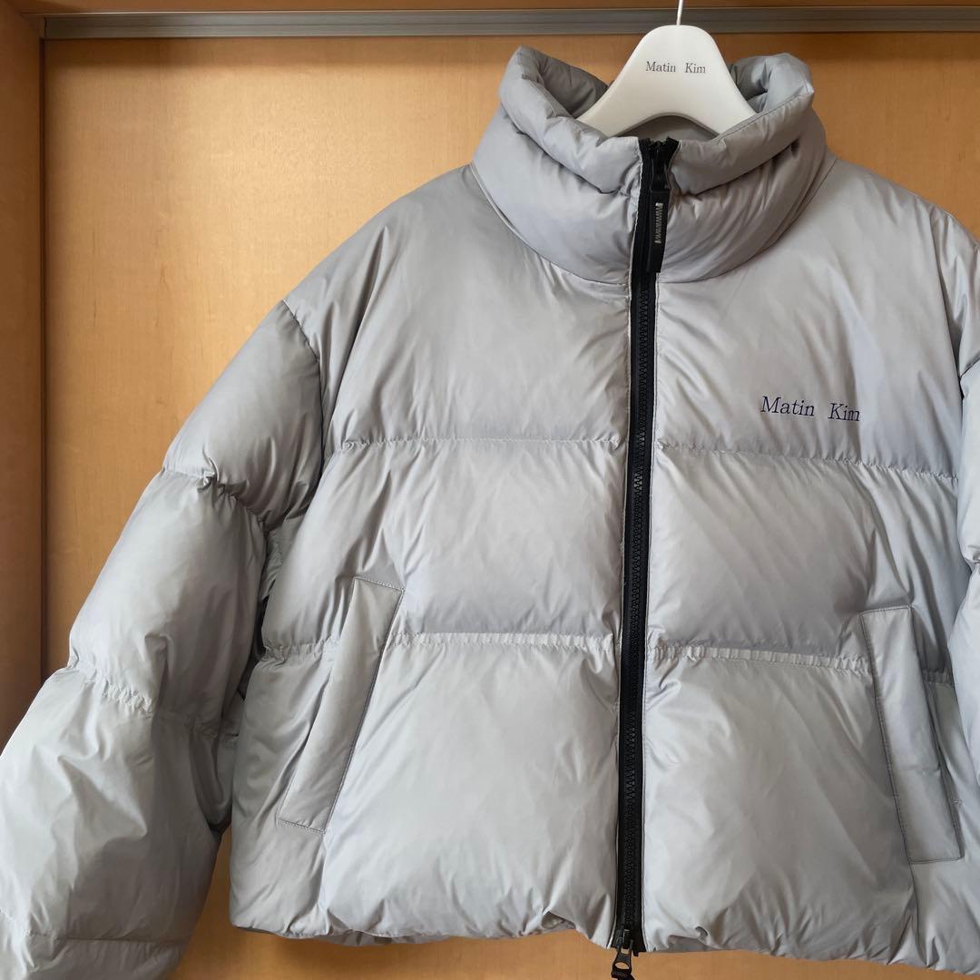 Matin Kim マーティンキム ショート丈 ダウンジャケット グレー