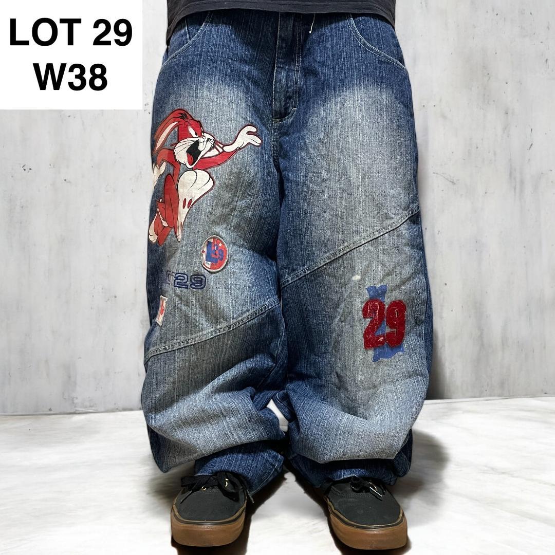 LOT29バギーデニムジーンズストリートb系ルーニーテューンズw38ロット