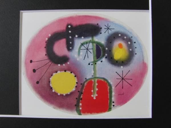 Joan Miro、PEINTURE OVALE、画集画、新品額装付