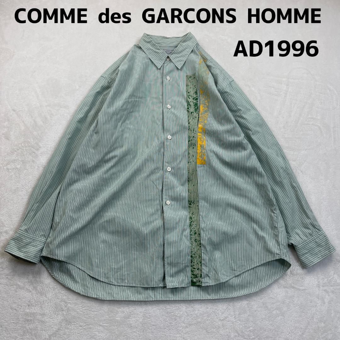 COMME des GARCONS HOMME　ストライプシャツ　テーププリント