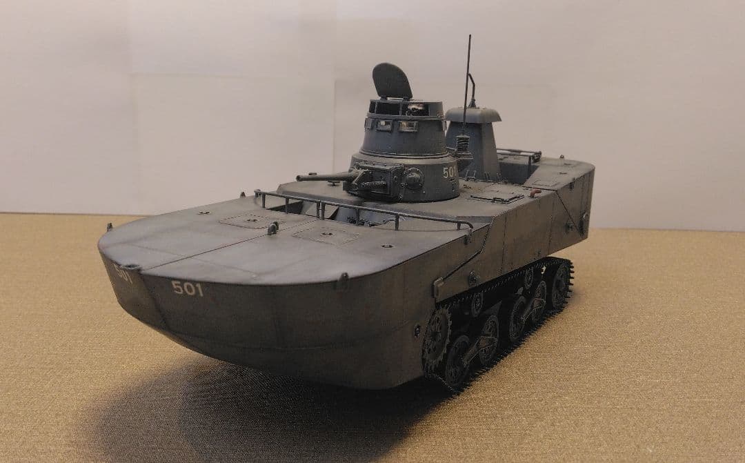 1/35塗装済完成品 旧日本軍日本海軍陸戦隊 特二式内火艇 戦車模型プラモデル