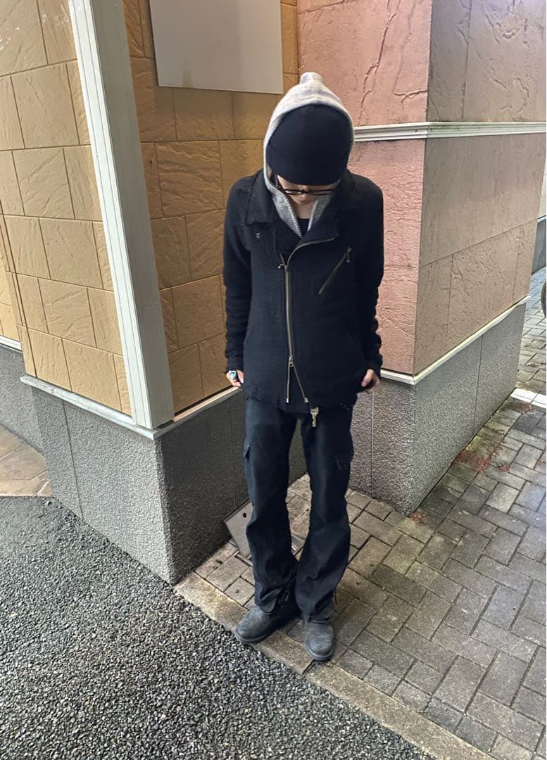 ダメージ加工 ブラック ライダース kmrii系 archive V系 y2k - メルカリ