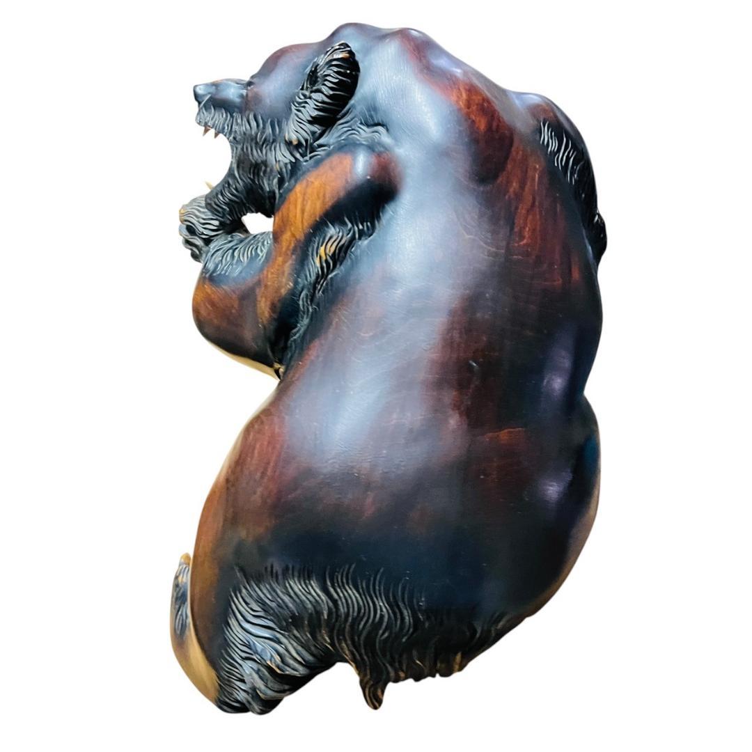 木彫り 熊 成田光雄 伝統工芸 アイヌ 八雲 レリーフ オブジェ - メルカリ