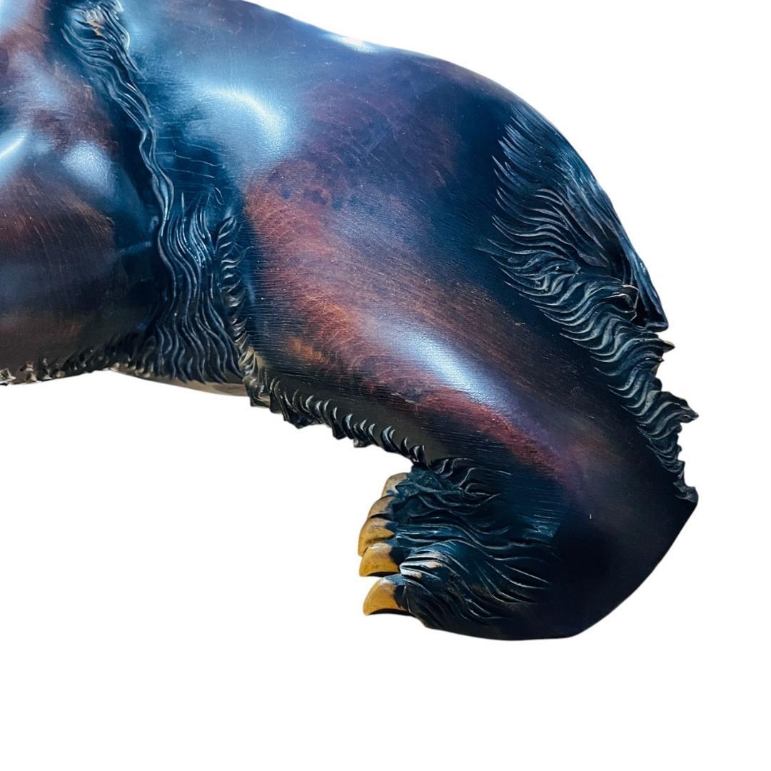 木彫り 熊 成田光雄 伝統工芸 アイヌ 八雲 レリーフ オブジェ - メルカリ