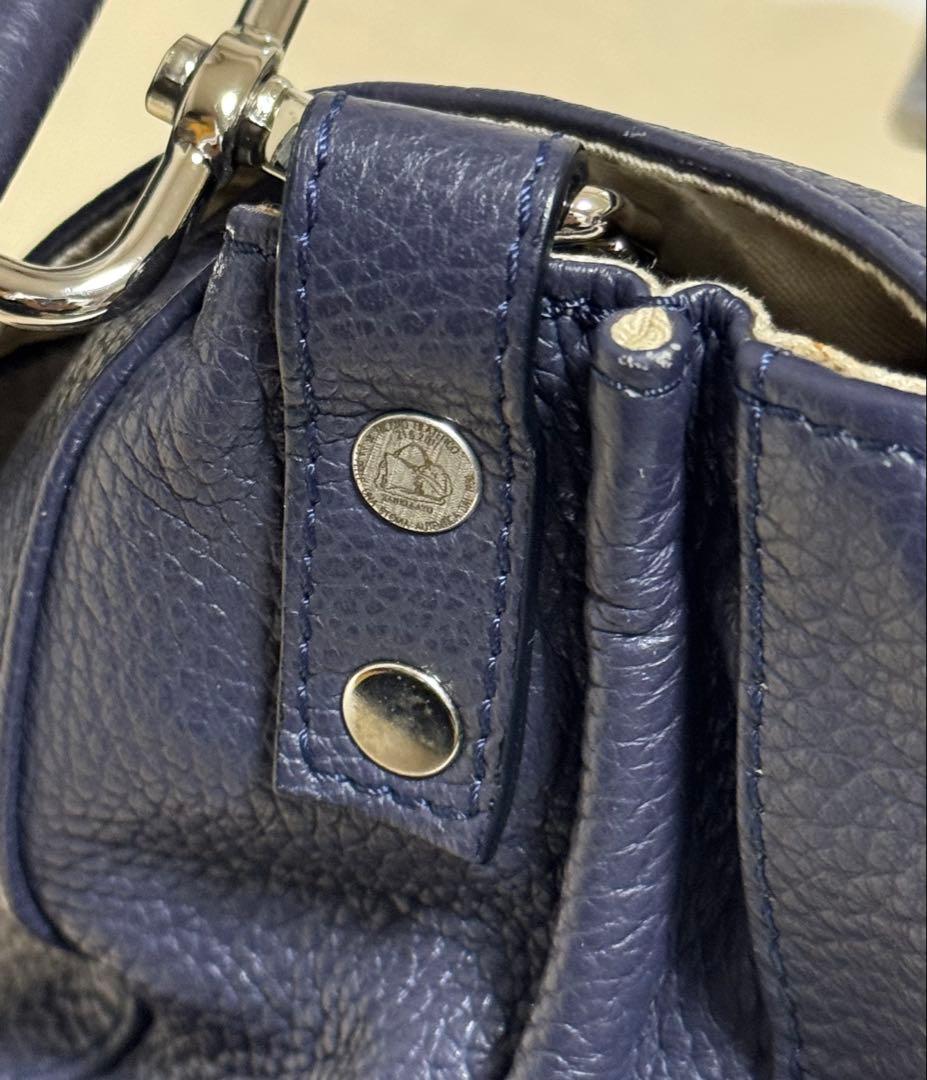 ◇イタリア製！ZANELLATO◇美品！『新型・ポスティーナ M＋』紺