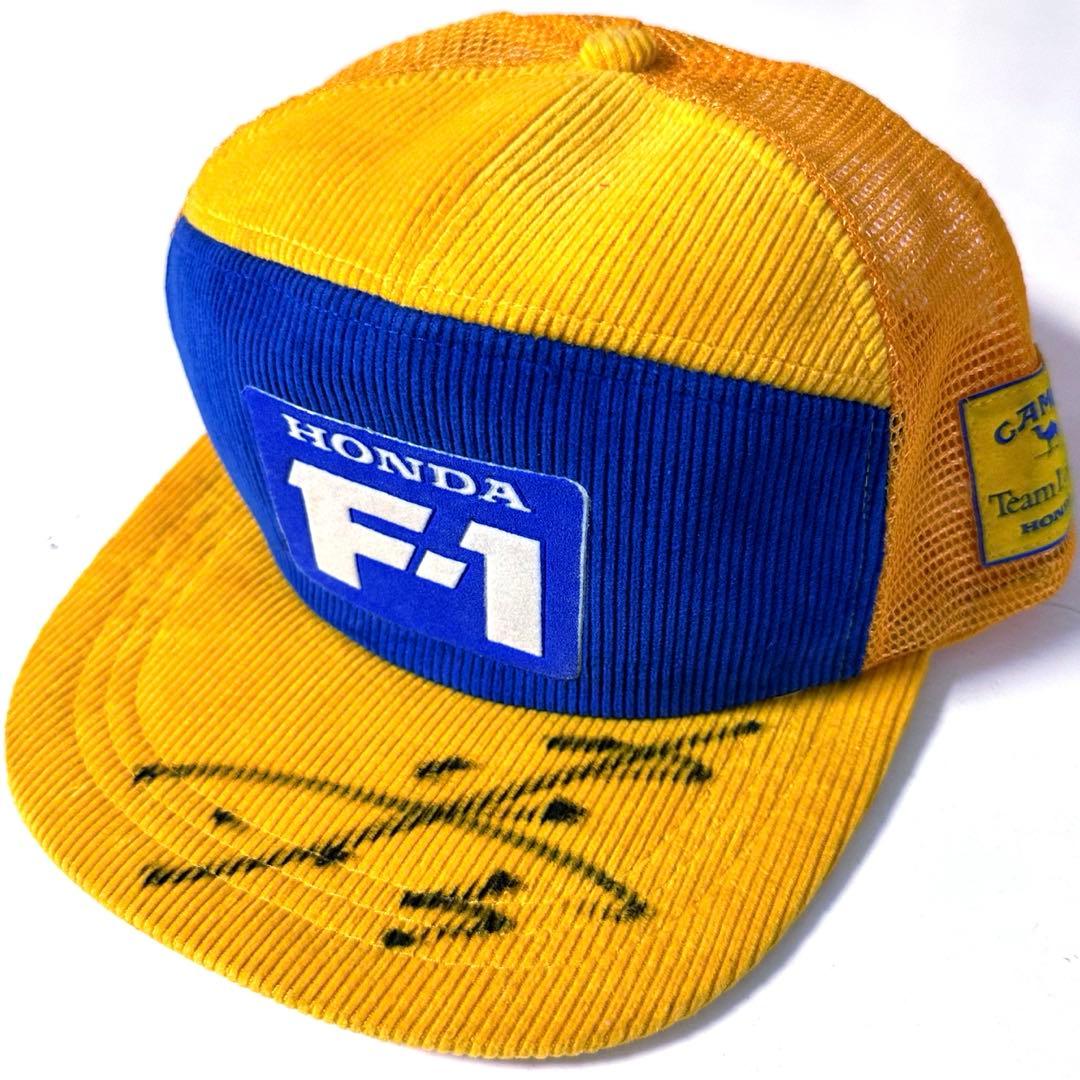80s 中嶋悟 直筆サイン入り キャメル ロータス ホンダ F1 キャップ