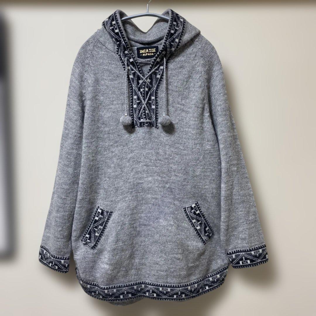 【未使用】アルパカ100% チュニック ニットセーター　フリーサイズ