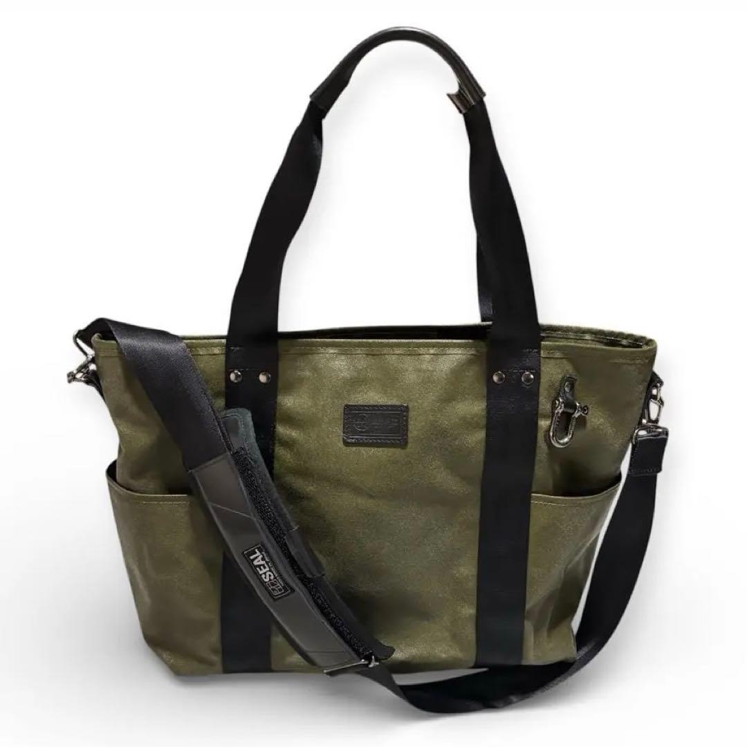 森野帆布 SEAL 2WAY トートバッグ オリーブ×ブラック A4