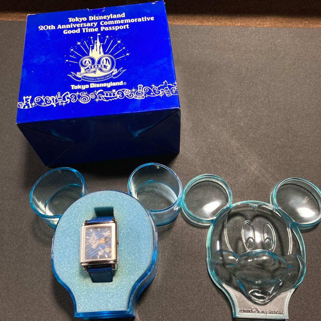 東京ディズニーランド 20周年記念 時計 稼働中ヴィンテージ東京ディズニーランド20周年記念腕時計 美品 希少