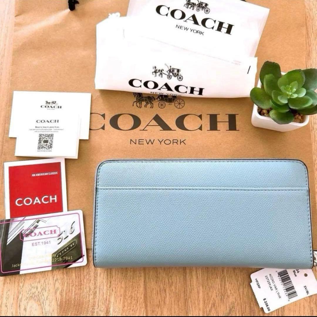 ✨新品未使用✨COACH 新作 水色 Cロゴ - メルカリ