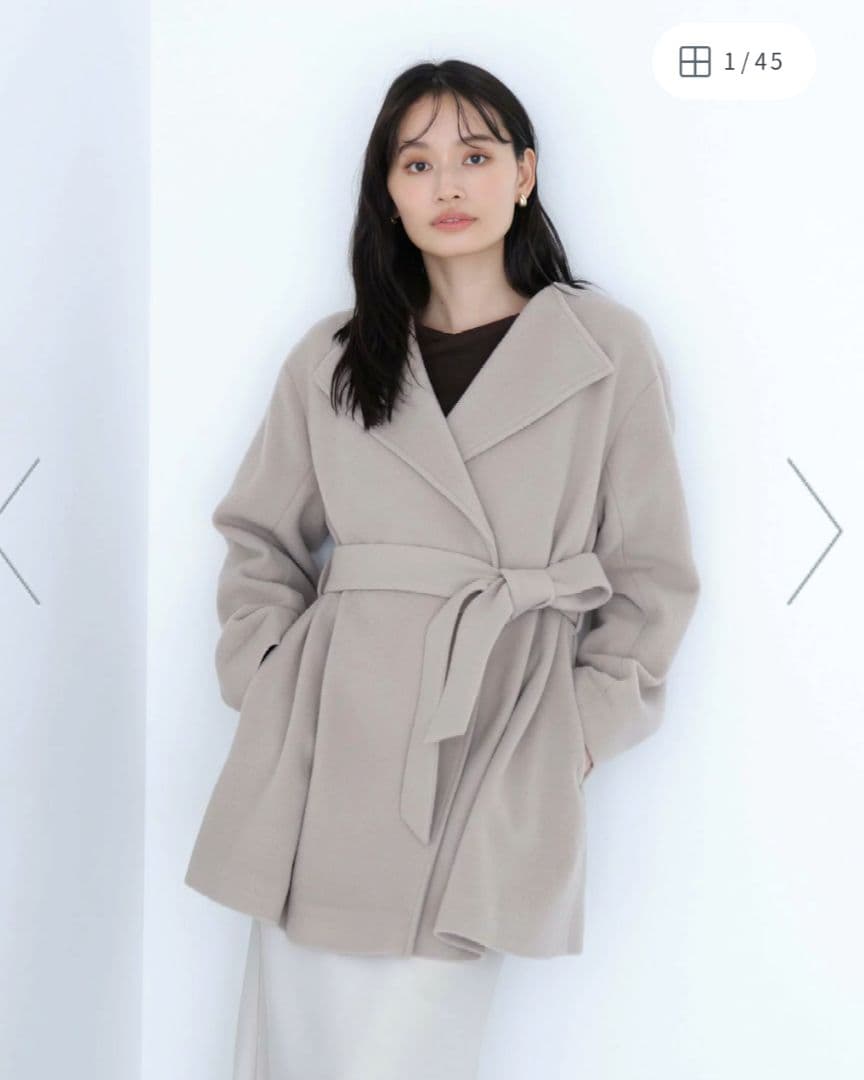 NaturalBeautyBasic【人気✨最安値セール】ベルテッドミディコート NATURAL BEAUTY BASIC｜ベルテッドミディコート | Rakuten Fashion