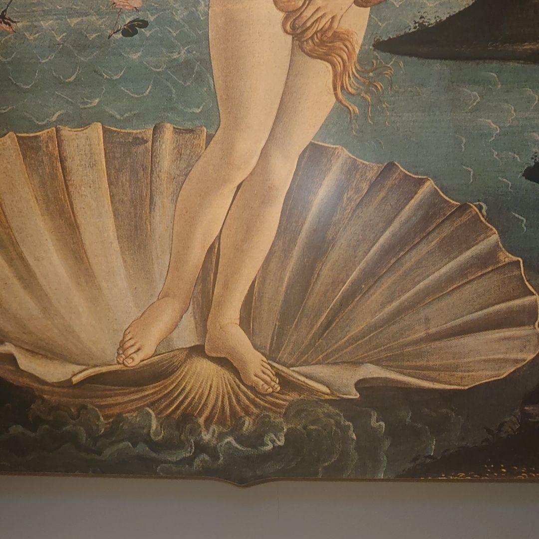 ITALY製】ボッティチェリ ヴィーナスの誕生 複製画 木製 100✕70cm