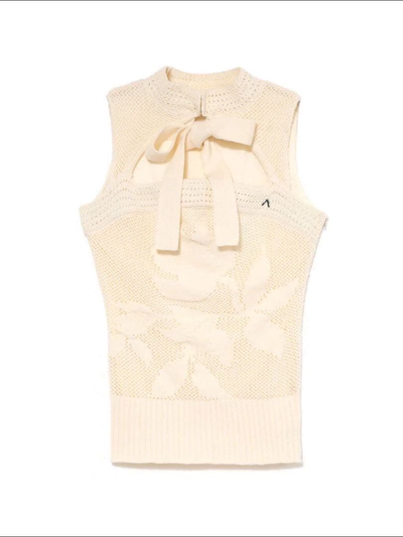 トップス andmary Violet ribbon tops White