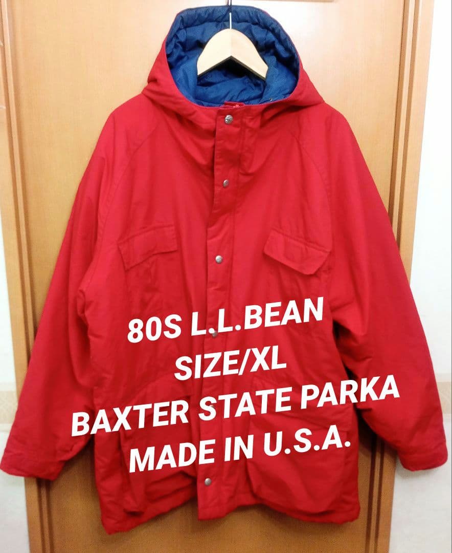 ジャケット・アウター 80S L.L.BEAN/BAXTER STATE PARKA/RED/XL