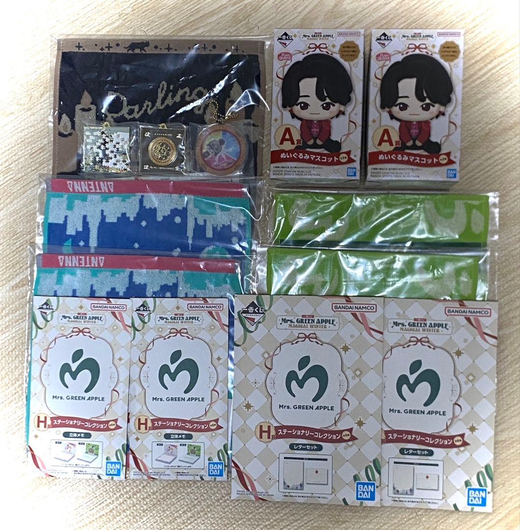 Mrs. GREEN APPLE 一番くじ A賞その他まとめうり　ミセス Mrs. GREEN APPLEのデビュー10周年を記念した一番くじが登場