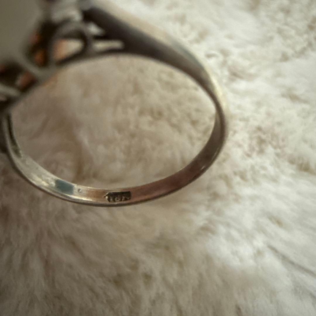 遺品整理 九谷焼 紫色スタッズ付きオーバルリング