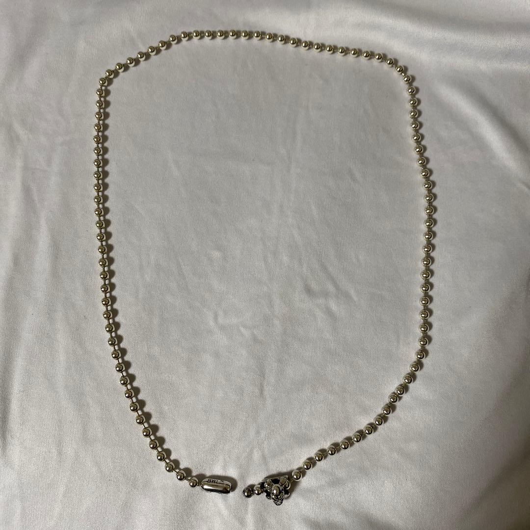 BWL ボールチェーン 4mm w/SKULL＆CB 21 INCH BILL WALL LEATHER（ビルウォールレザー） Bill Wall Leather 4mm