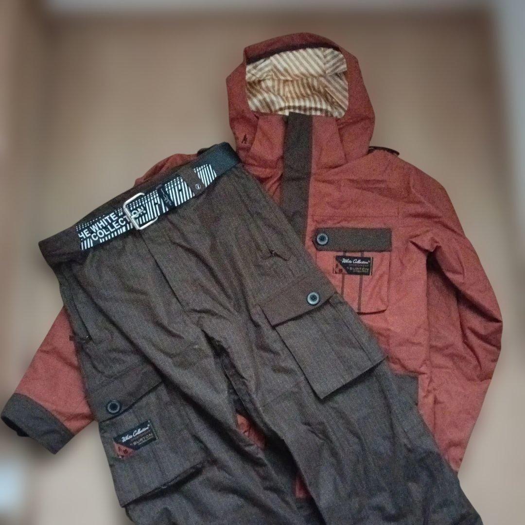 BURTON メンズ スノーボードウェア 上下セット S THE WHITE