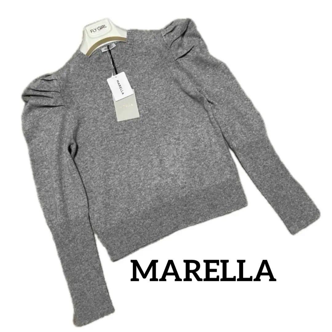 MARELLA マレーラ パフスリーブ セーター グレー