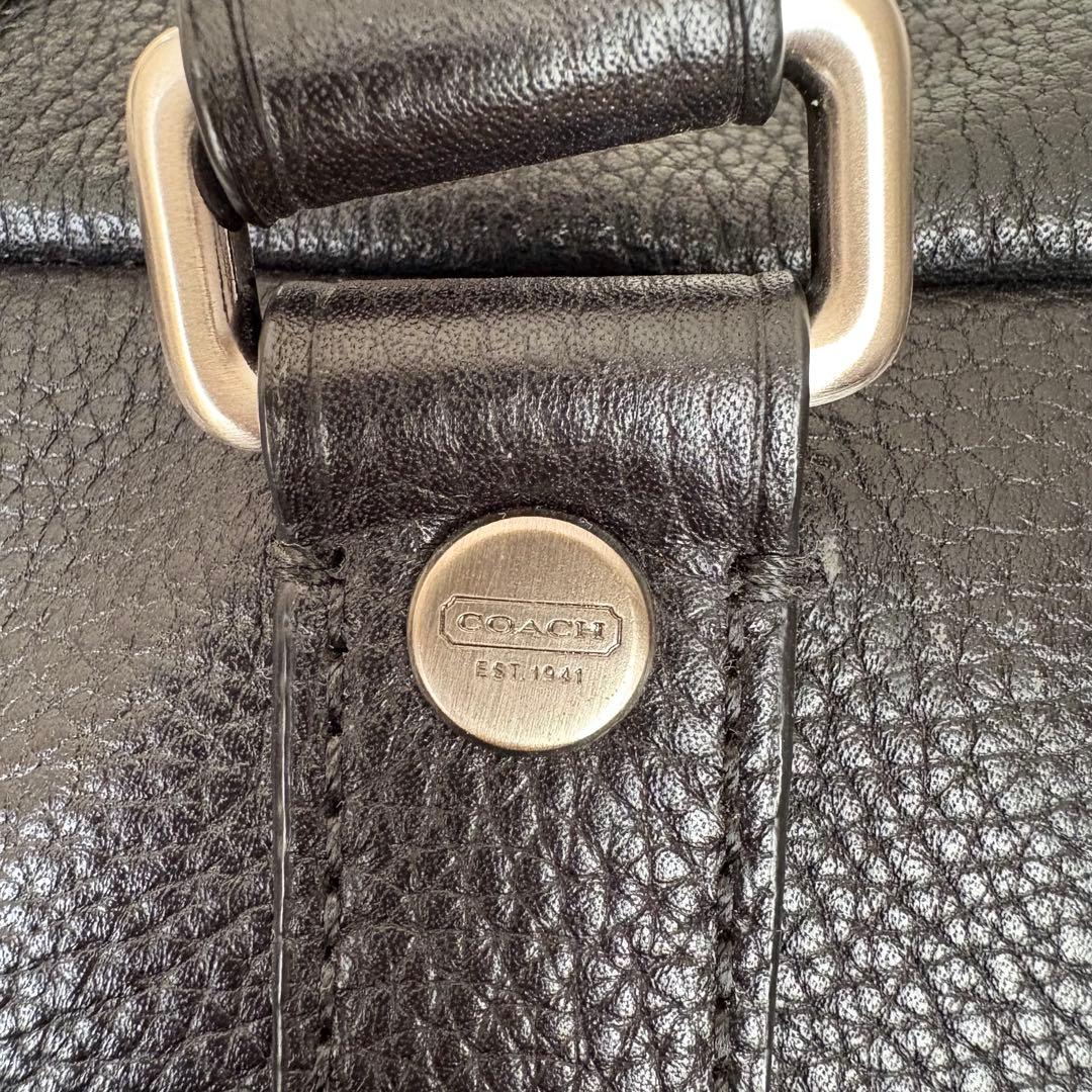 コーチ COACH レザー 2WAYビジネスバッグ 黒斜めがけ A4可能 - メルカリ