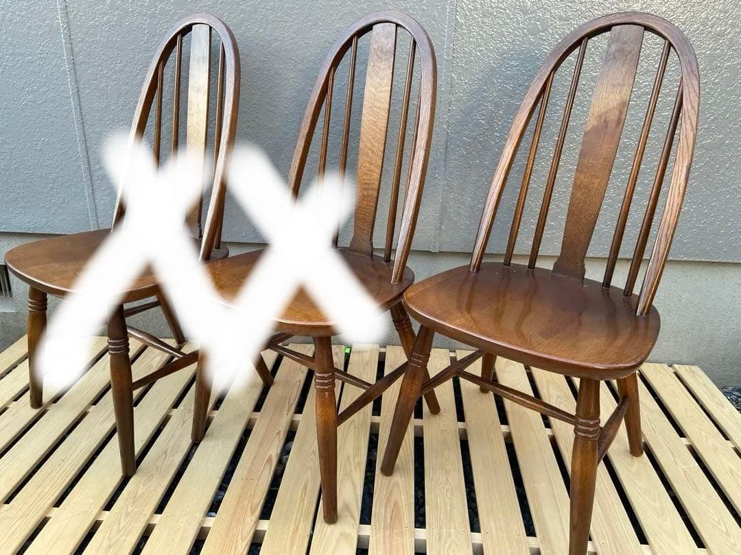 【3脚所持】②飛騨産業 ダイニングチェア ボウバック ヴィンテージ