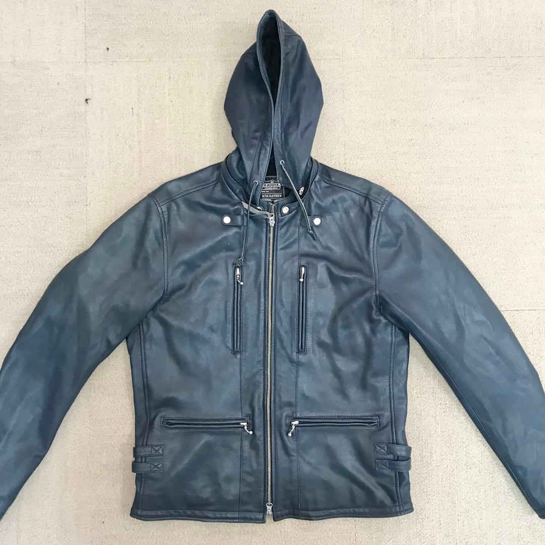 カドヤ レザージャケット 3L ライダース ブラック ロックキャップ