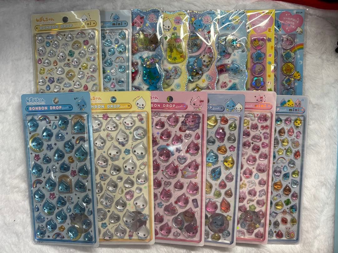 しずくちゃんシール　ボンボンドロップシール　おはじきシール　ウォーターシール