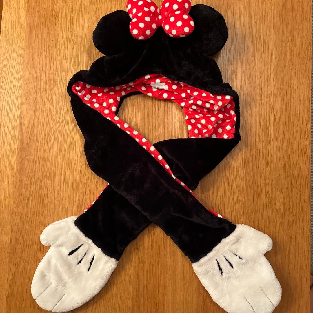 ミニーちゃん マフラーキャップ - メルカリ