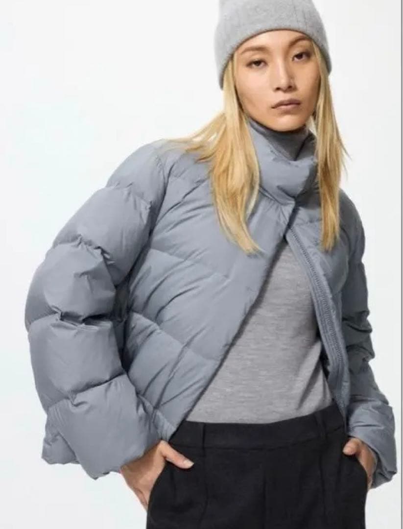 【新品未使用タグ付き】UNIQLO パウダーソフトダウンジャケット　ブルー　L