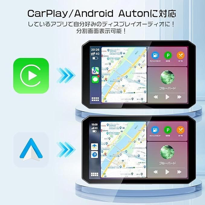 OKYES バイク用ドライブレコーダー 5インチ 64GBメモリカード付き