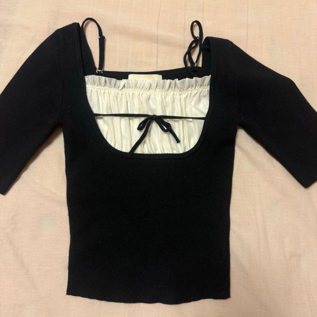 andmary Mew frill tops アンドマリー 黒 正規品 - メルカリ